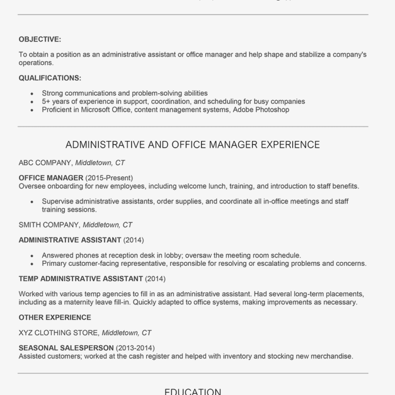 resume examples for job hoppers