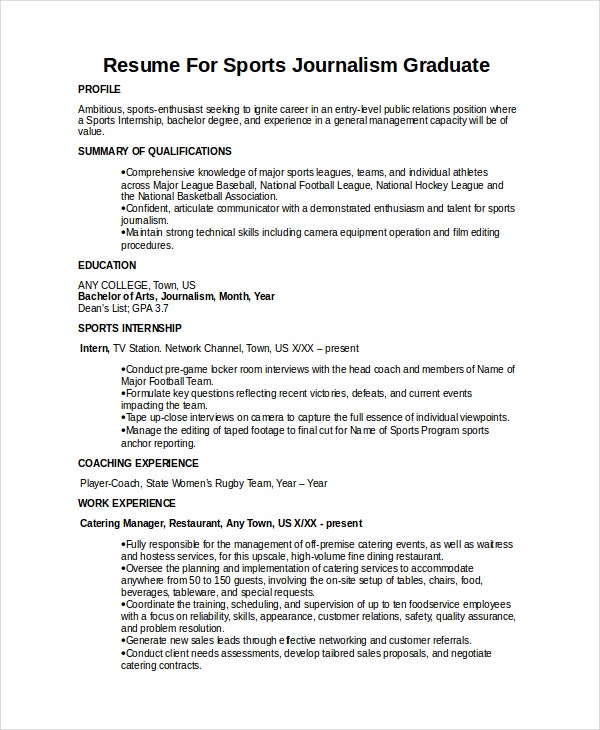 Resume Templates for Journalists