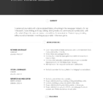 Resume Templates for Journalists