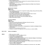 Resume Templates for Kitchen Worker