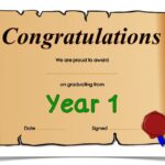 Year 6 Graduation Certificate Template