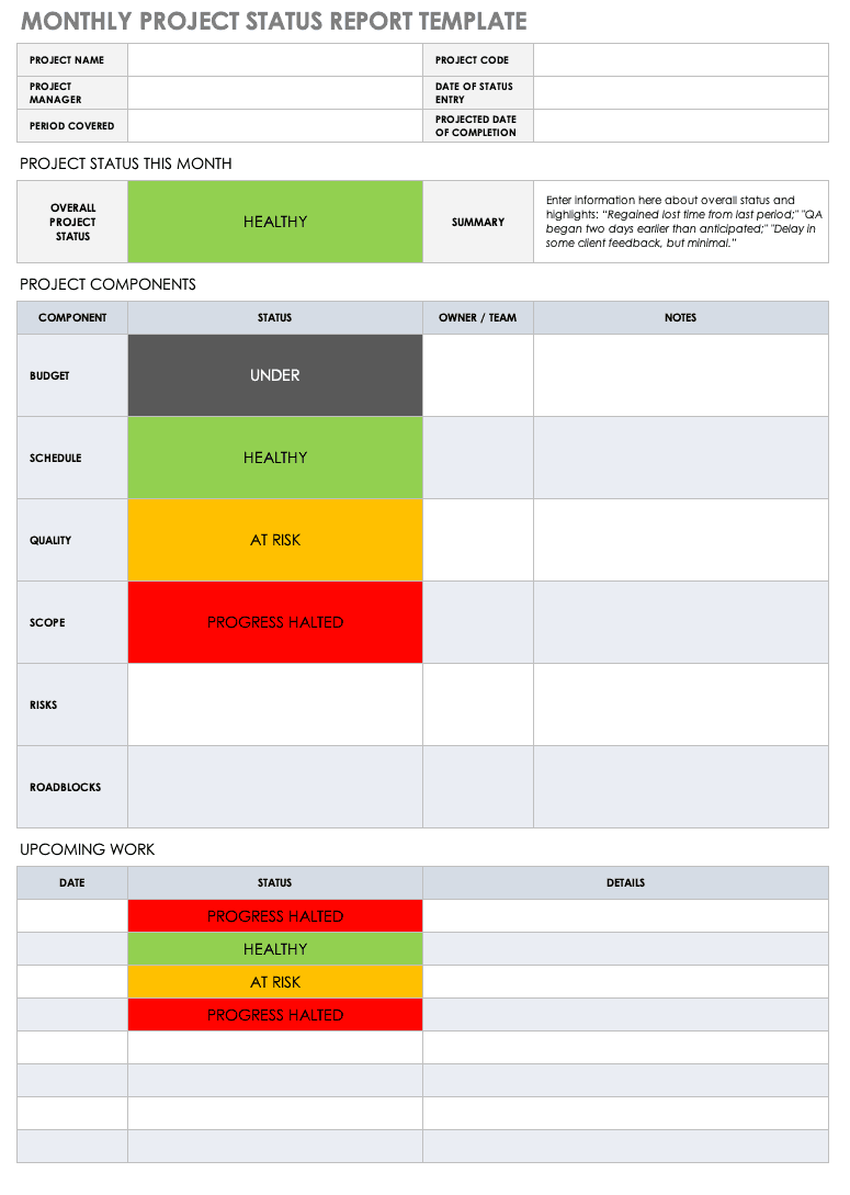 6 Awesome Weekly Status Report Templates