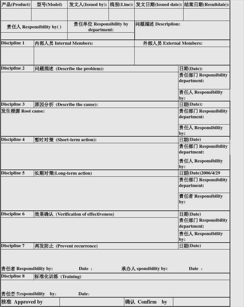 8d Report Template Excel Download