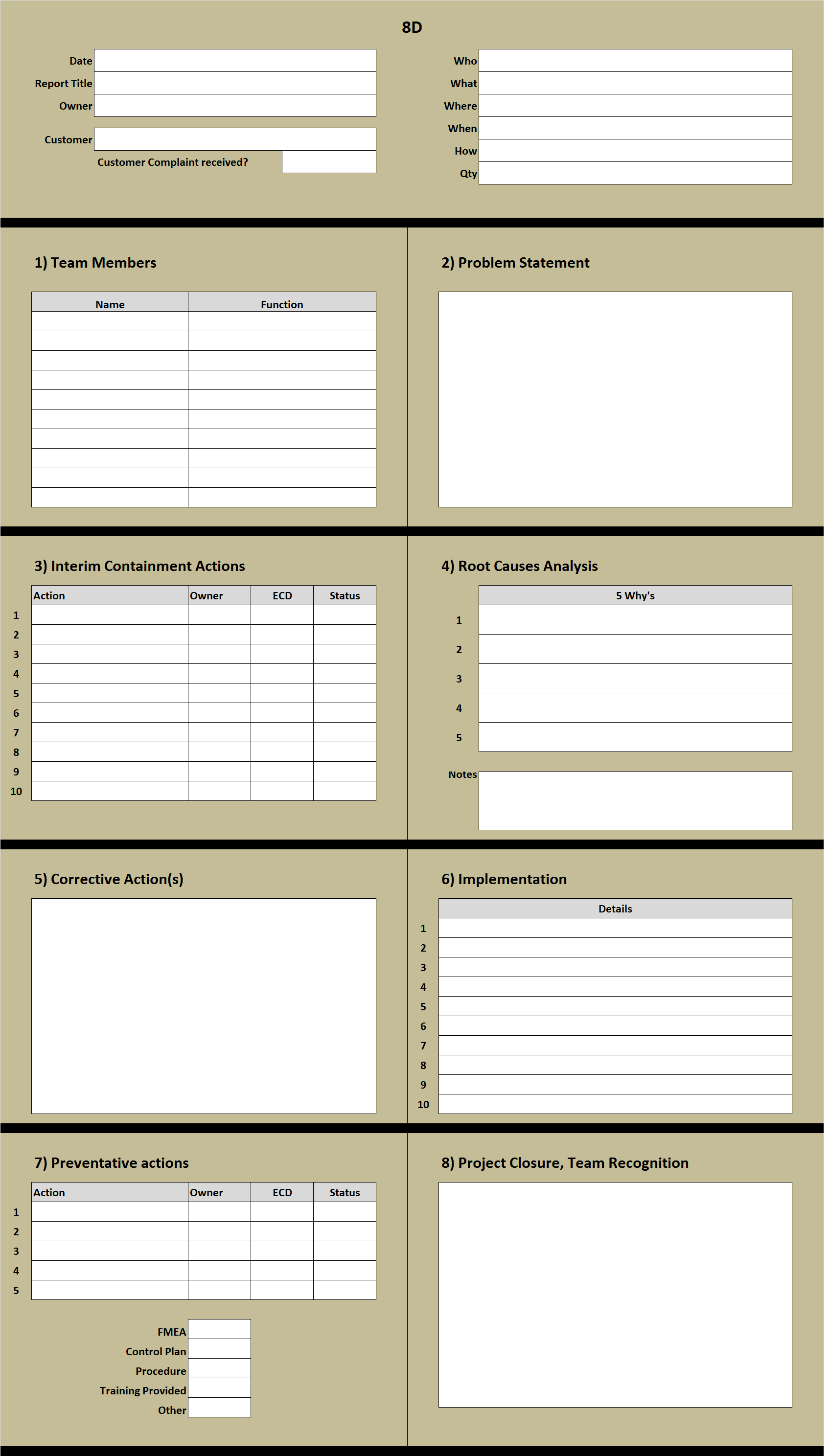 8d Report Template Excel Download PROFESSIONAL TEMPLATES 