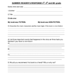 Book Report Template 6th Grade Pdf