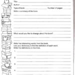 Book Report Template 6th Grade Printable