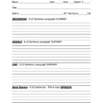 Book Report Template 7th Grade