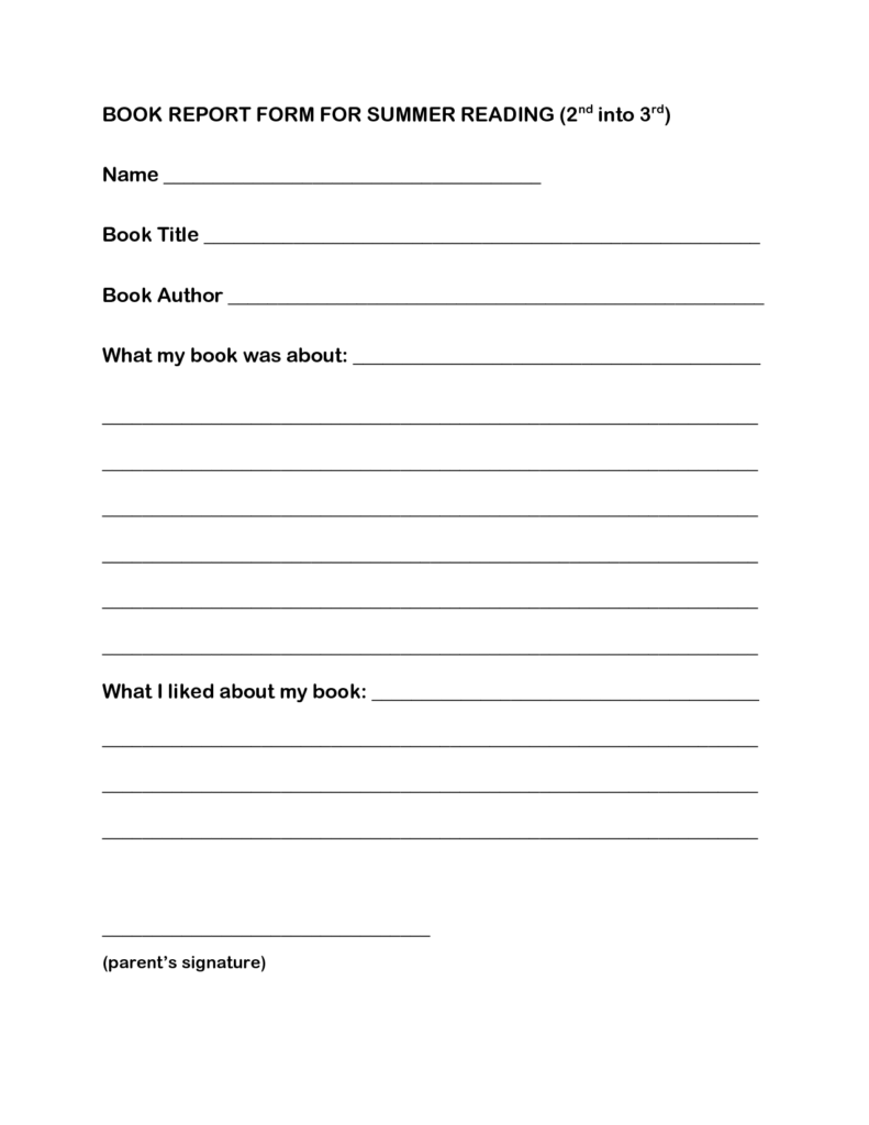 how to write a book report 9th grade