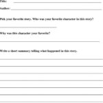 Grade 6 Book Report Template