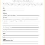 Grade 6 Book Report Template