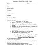 Grade 6 Lab Report Template