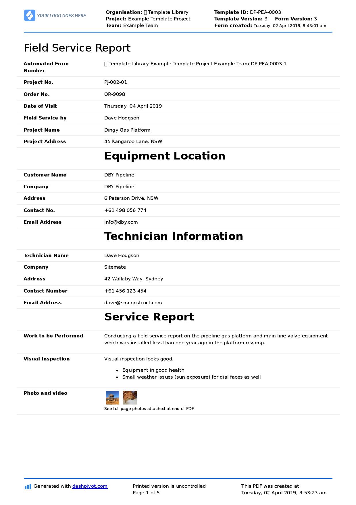 Report Template Download