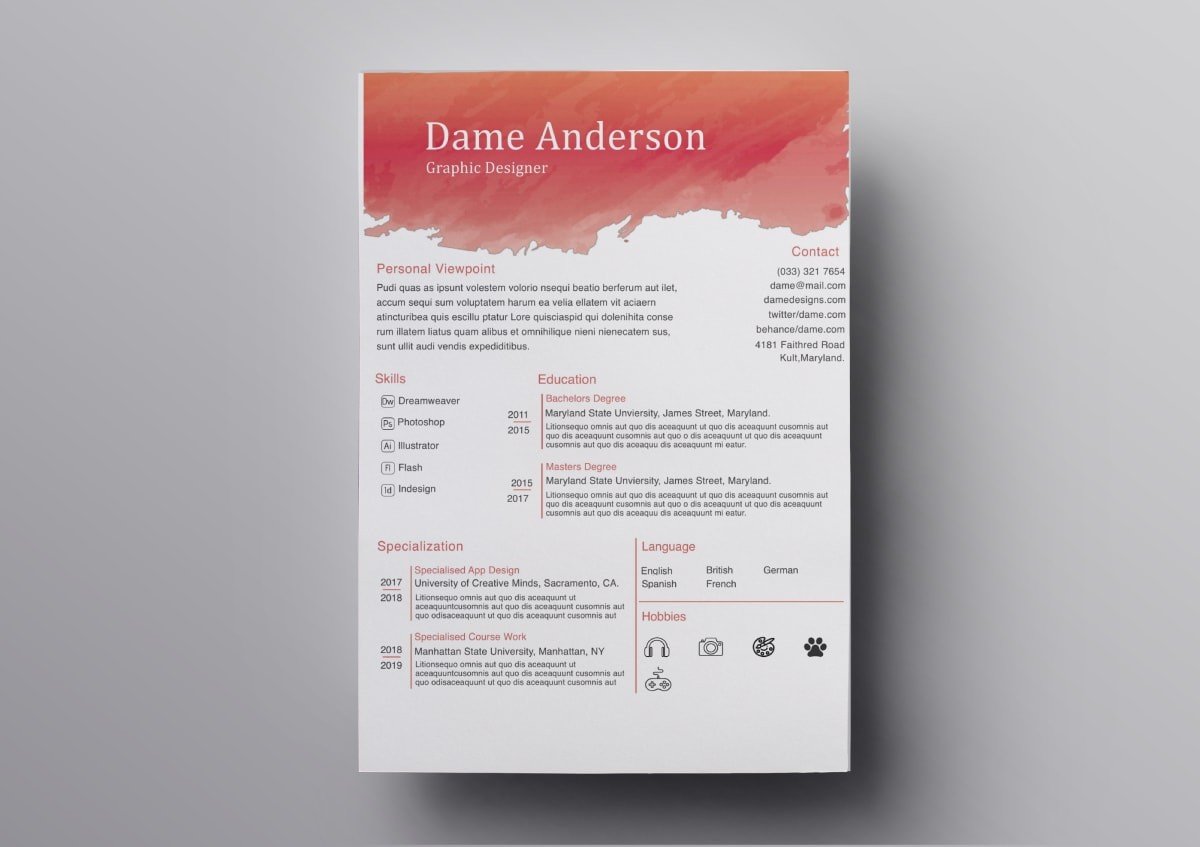 Resume Templates Mac