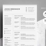 Resume Templates Minimalist