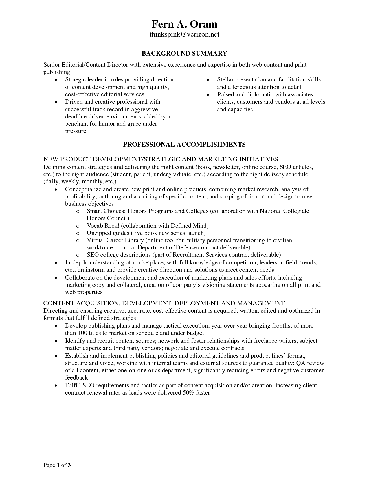 Resume Templates Monster