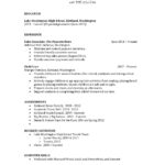 Resume Templates No Experience High School