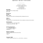 Resume Templates No Experience High School