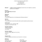 Resume Templates No Experience High School