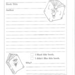 Book Report Template 1st Grade