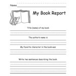 Book Report Template 1st Grade