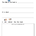 Book Report Template Kindergarten