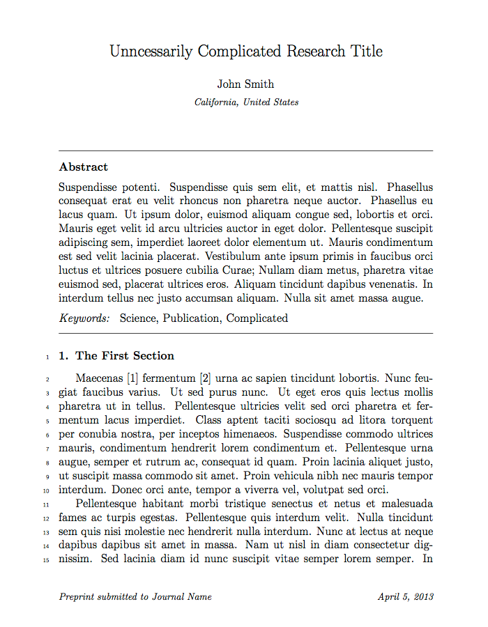 Report Template Latex Download