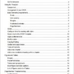 Report Template With Table Of Contents