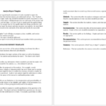 Report Template Word Doc