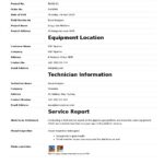 Service Report Template Xls