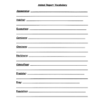 Animal Report Template 4th Grade