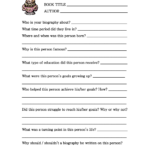 Biography Report Template 4th Grade