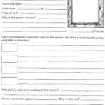 Biography Report Template 5th Grade