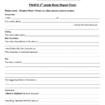 Book Report Template 3rd Grade Free