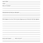 Book Report Template 3rd Grade Pdf