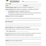 Book Report Template 3rd Grade Pdf