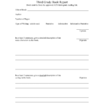 Book Report Template 3rd Grade Pdf