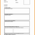 Book Report Template 4th Grade Nonfiction