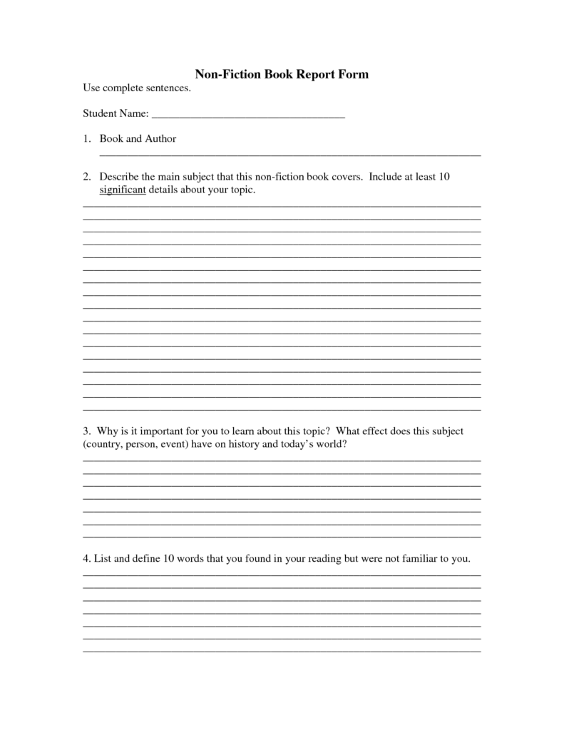 how to write a good book report 4th grade