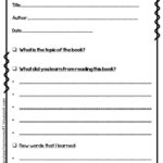 Book Report Template 5th Grade Nonfiction