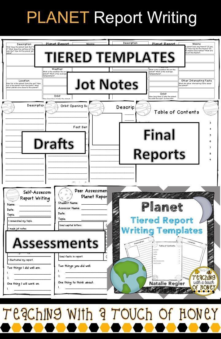 Planet Report Template 3rd Grade