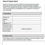 Progress Report Template Research