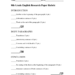 Research Report Template 4th Grade